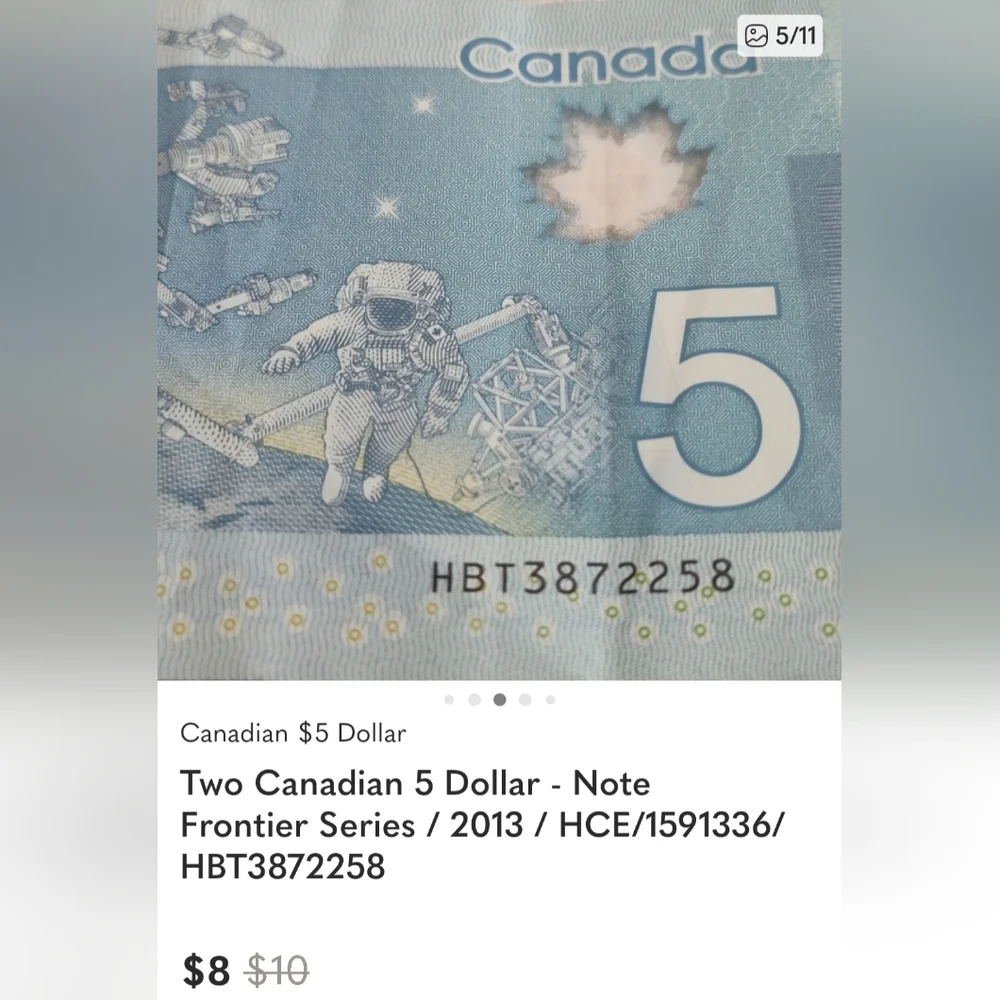 2 Canadian 5 dollar - Note Frontier Series/2013/ HCE/159/ 1336/HBT/3872258